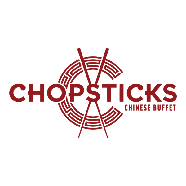 Chopsticks Chinese Buffet Logo PNG Vector