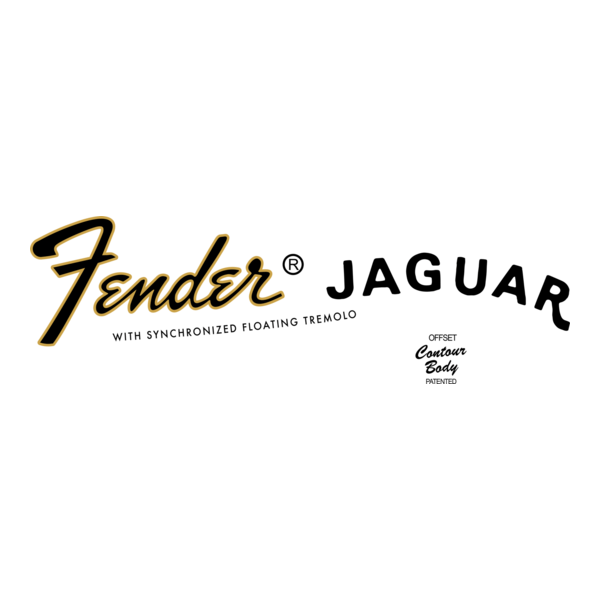 Fender Jaguar 70s headstock Logo PNG Vector