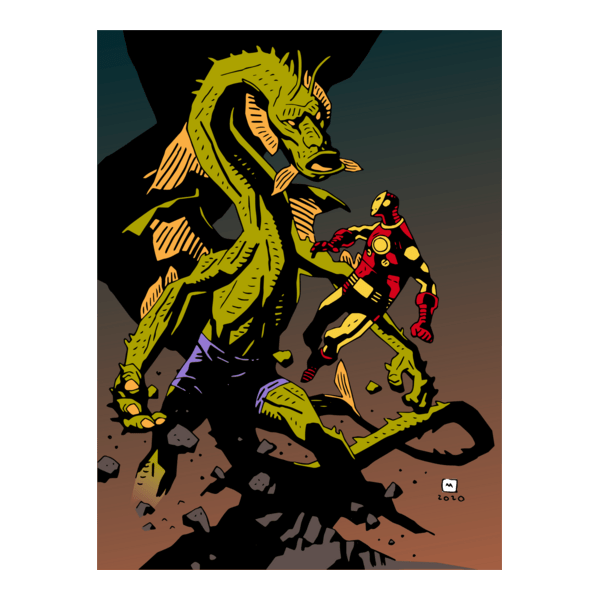 Fing Fang Foom / Iron Man Logo PNG Vector
