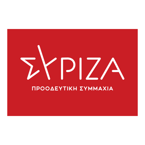 Flag of the SYRIZA Logo PNG Vector