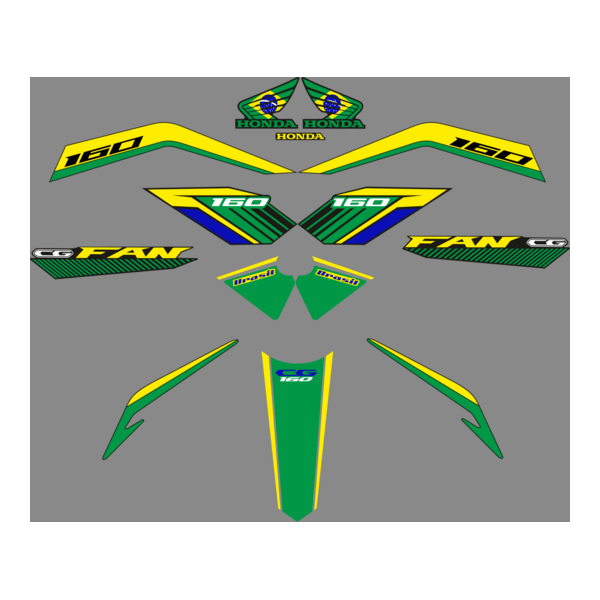 KIT adesivo BRASIL fan 160 Logo PNG Vector