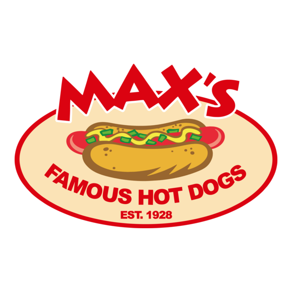 Max's Famous Hot Dogs Logo PNG Vector
