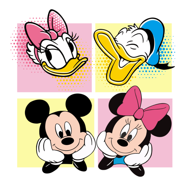 Mickey, Mini, Donald, Daisy Logo PNG Vector