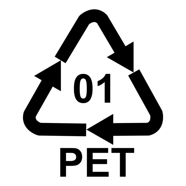 Plastic Recycle PET 01 Polyethylene Terephthalate Logo PNG Vector
