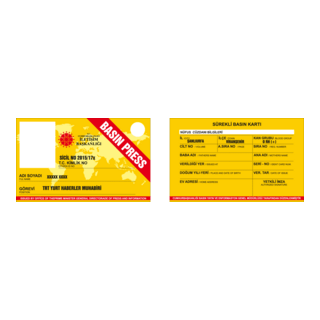 basın press kartı Logo PNG Vector