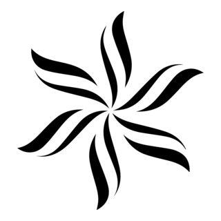 Flower 6 Leaf Logo PNG Vector