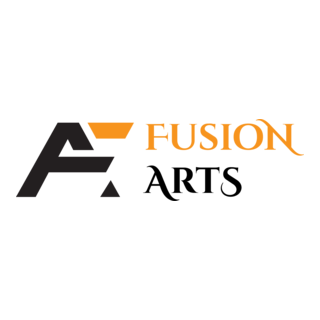 Fusion Arts Graphic Designing Cafe Logo PNG Vector