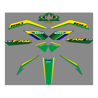 KIT adesivo BRASIL fan 160 Logo PNG Vector
