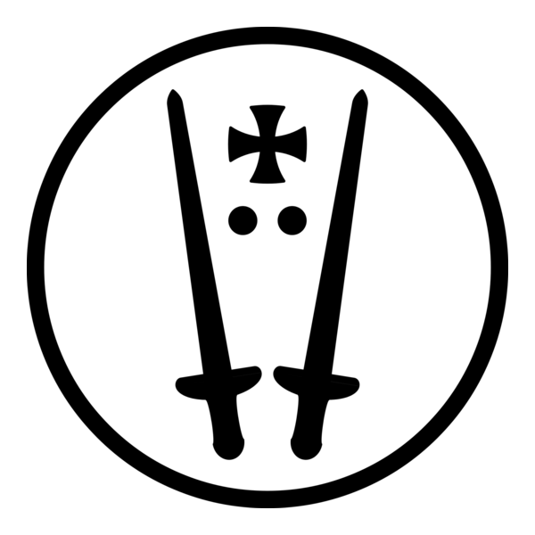 2 stehende Degen Logo PNG Vector