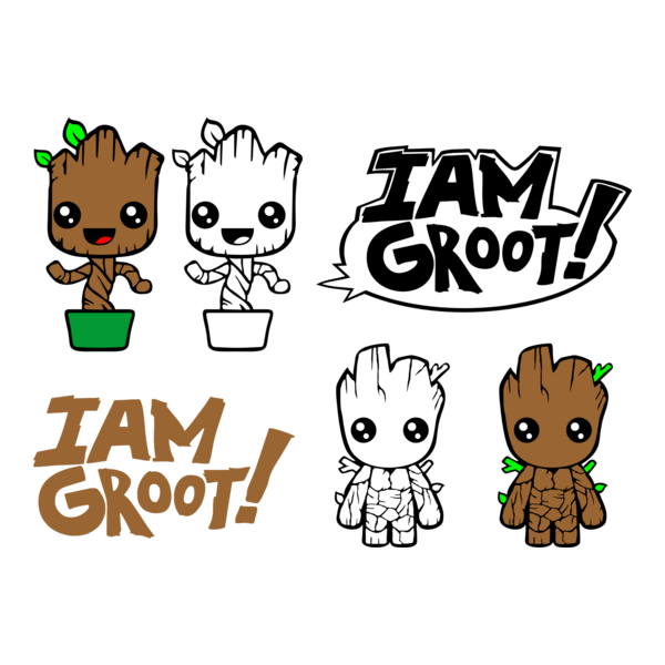 Baby Groot - Iam Groot Logo PNG Vector