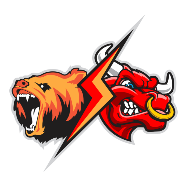 Bear vs Bull Logo PNG Vector