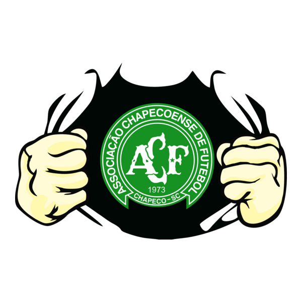 Chapecoense Estampa Rasgando Peito Logo PNG Vector