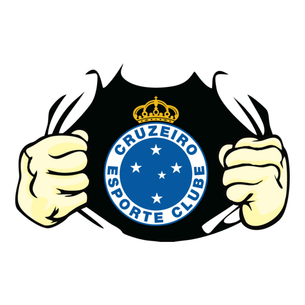 Cruzeiro Estampa Rasgando Peito Logo PNG Vector