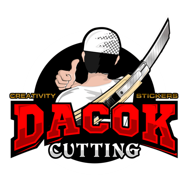 Dacok Cutting Stiker Logo PNG Vector