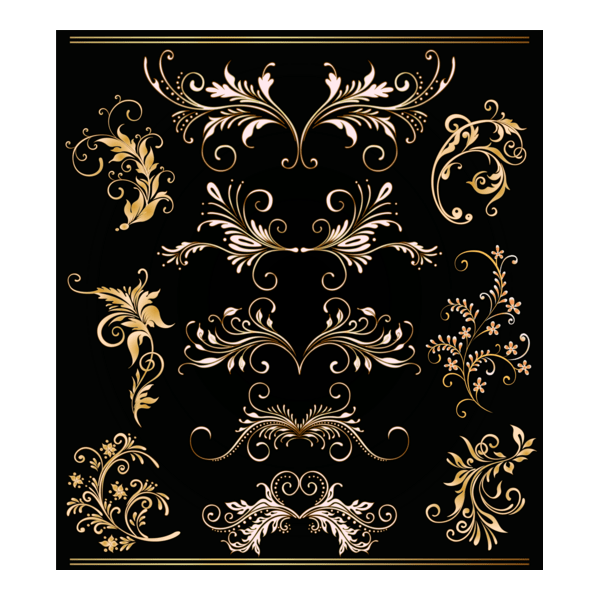 Floral Ornaments Logo PNG Vector