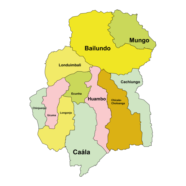 Mapa da Província do Huambo Logo PNG Vector