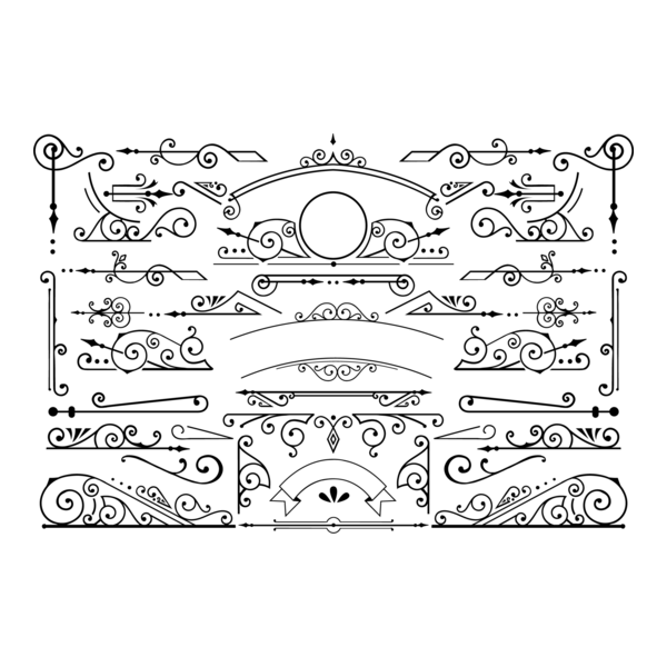 Ornaments Set Logo PNG Vector