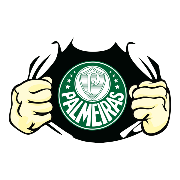 Palmeiras Estampa Rasgando Peito Logo PNG Vector