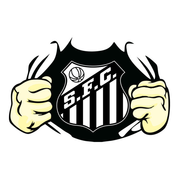 Santos Estampa Rasgando Peito Logo PNG Vector