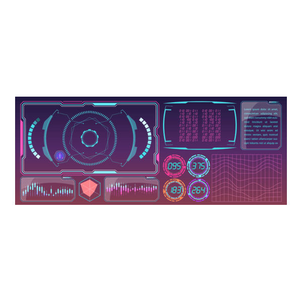 Scifi Futuristic Dashboard Logo PNG Vector