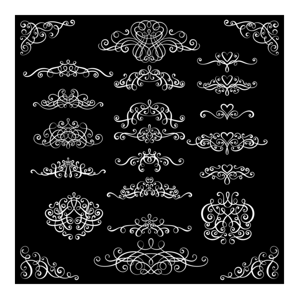 Swirls Ornaments Logo PNG Vector