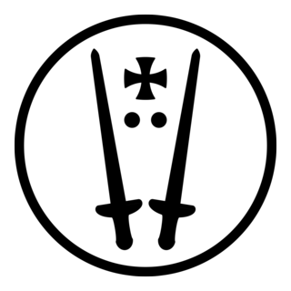 2 stehende Degen Logo PNG Vector