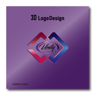 3D Design Unity Logo PNG Vector