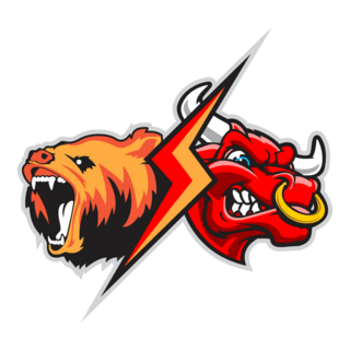 Bear vs Bull Logo PNG Vector