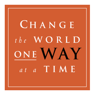 Change the World One Way at a Time Logo PNG Vector