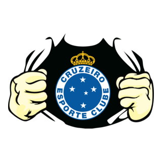 Cruzeiro Estampa Rasgando Peito Logo PNG Vector