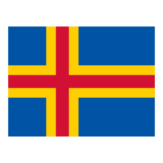 Flag of Aland Islands Logo PNG Vector