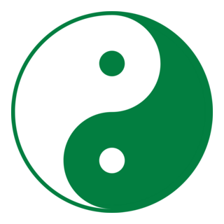 Green Taijitu Logo PNG Vector