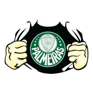 Palmeiras Estampa Rasgando Peito Logo PNG Vector