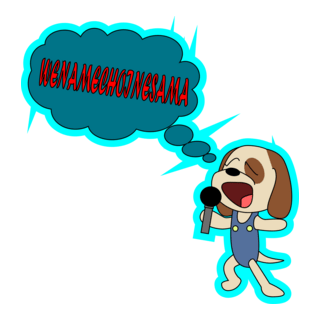 Q Dog Singing Logo PNG Vector