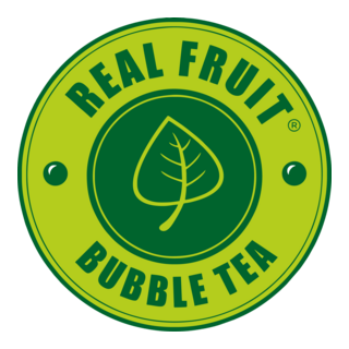 Real Fruit Bubble Tea Logo PNG Vector