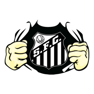 Santos Estampa Rasgando Peito Logo PNG Vector