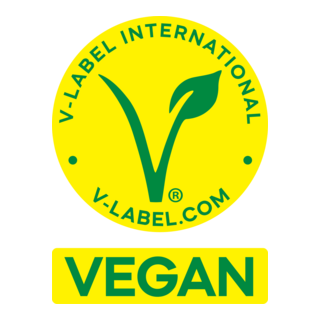 V-label Vegan Logo PNG Vector