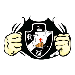 Vasco Estampa Rasgando Peito Logo PNG Vector