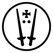 2 stehende Degen Logo PNG Vector