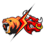 Bear vs Bull Logo PNG Vector