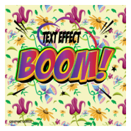 Boom Text Effect Logo PNG Vector