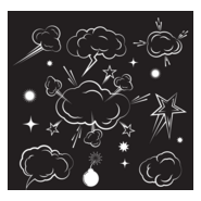 Cloud comic book Logo PNG Vector
