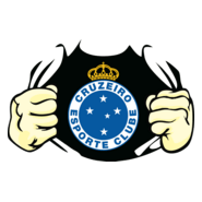 Cruzeiro Estampa Rasgando Peito Logo PNG Vector