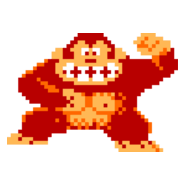 Donkey Kong 8-bit Logo PNG Vector