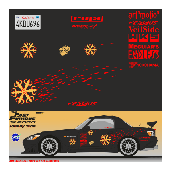 arte decal Fast and Furious Johnny Tran s2000 Logo PNG Vector
