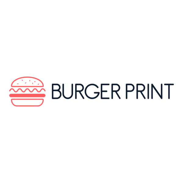 Burger Print Logo PNG Vector
