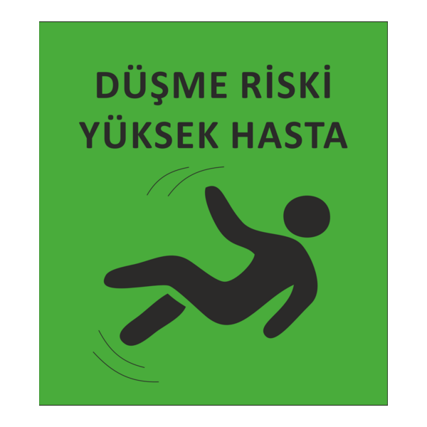 Düşme Riski Hasta Logo PNG Vector