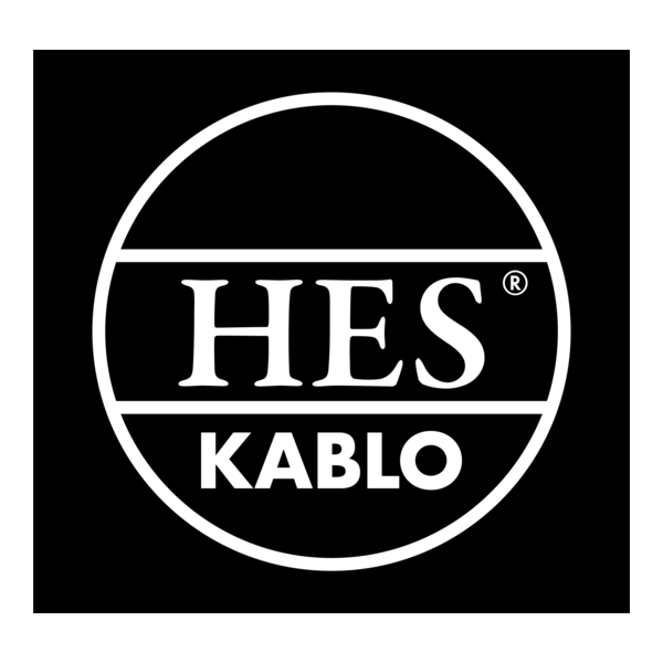 HES Kablo Siyah Beyaz Logo PNG Vector