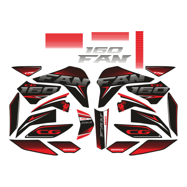 KIT ADESIVO CG FAN 160 PARA CARENAGEM ANO 16 A 21 Logo PNG Vector