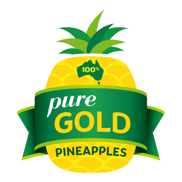 Pure Gold Pineapples Logo PNG Vector